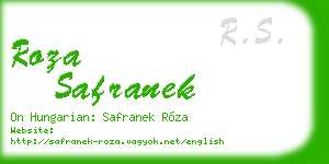 roza safranek business card