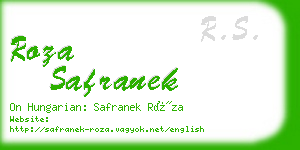 roza safranek business card